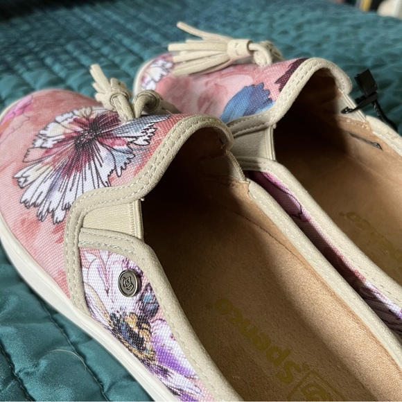 Spenco Women's Athletic Blush Pink Floral Tassel Mule Slide Size 5 Medium - Picture 6 of 8